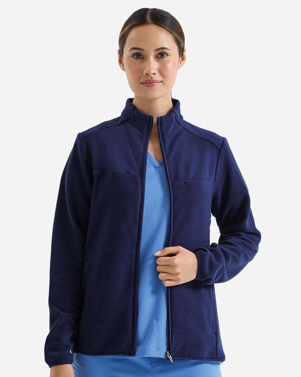 Action Navy Women's Agility Panelled Fleece Full-Zip Jacket - NN802