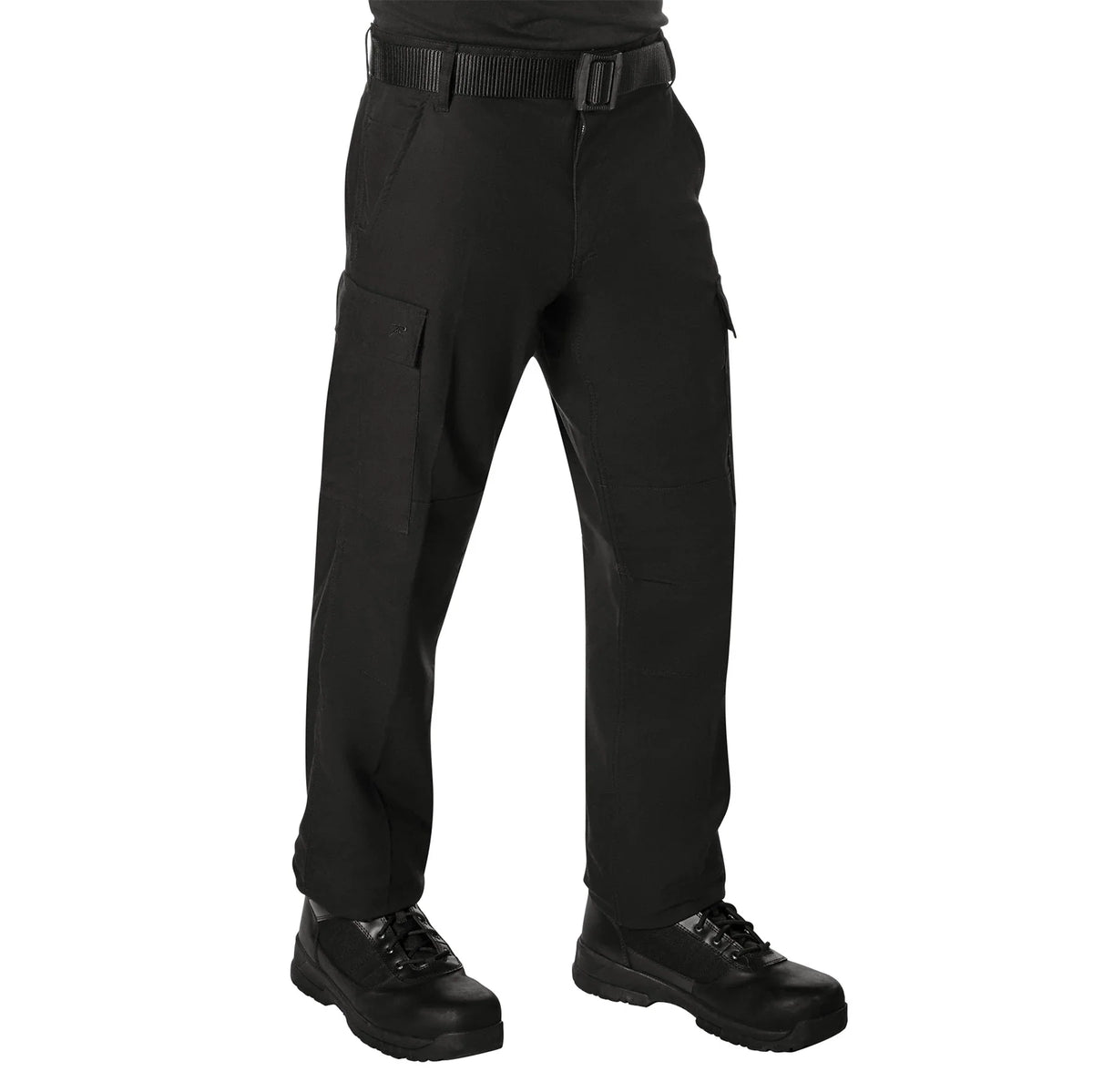 Active Flex Fleece Lined Canvas Work Pants - Black / 28w x 30l