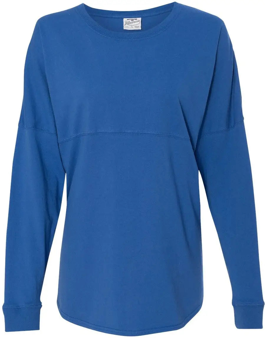 J. America 8229 Game Day Jersey Long Sleeve T-shirt - Royal - Xs