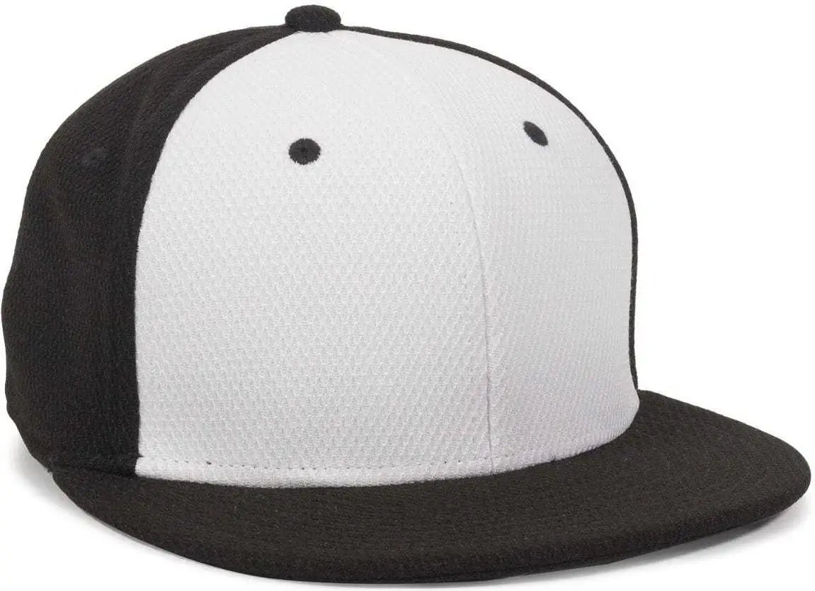 Oc Sports Cage25 Flexible Fitting Cap - White Black - 6 3/8’’ - 3/4’’