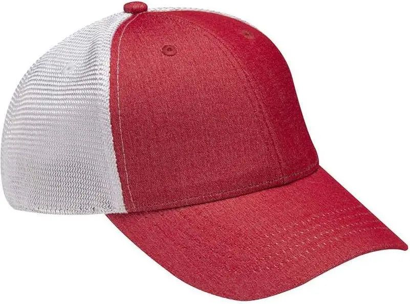 Adams Headwear Kn102 Knockout Cap - Red White - one Size Fits Most