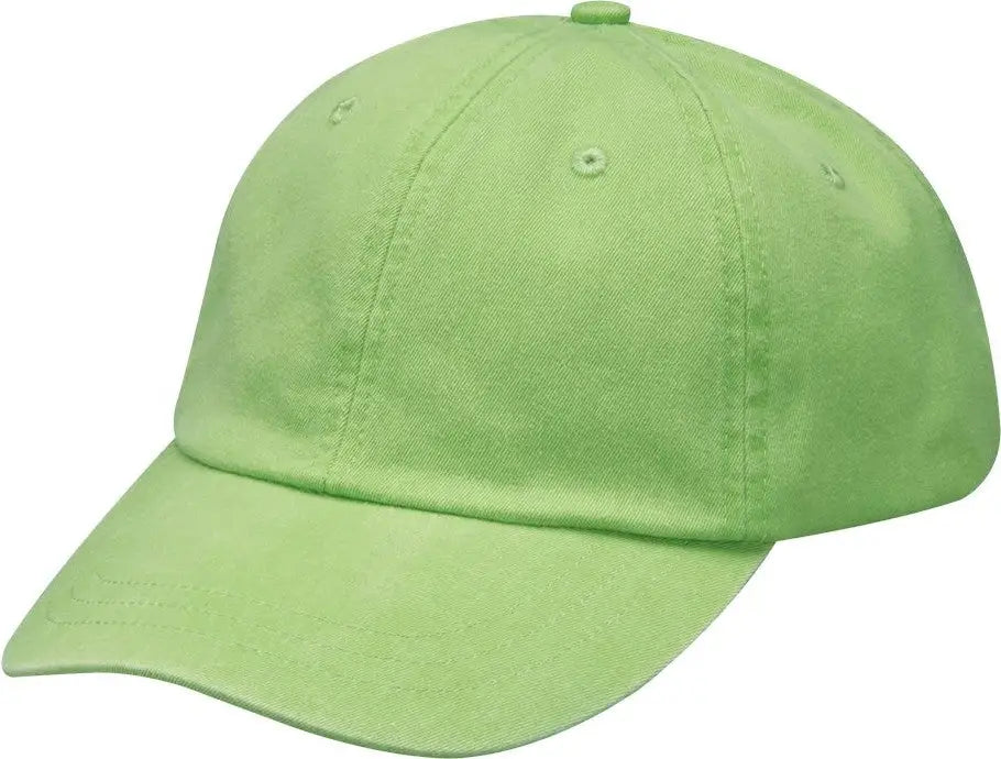 Adams Headwear Ko101 Youth Pigment-dyed Cap - Lime - one Size Fits Most
