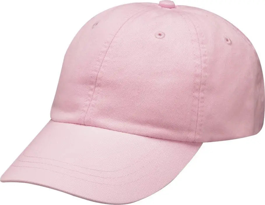 Adams Headwear Ko101 Youth Pigment-dyed Cap - Pale Pink - one Size Fits Most