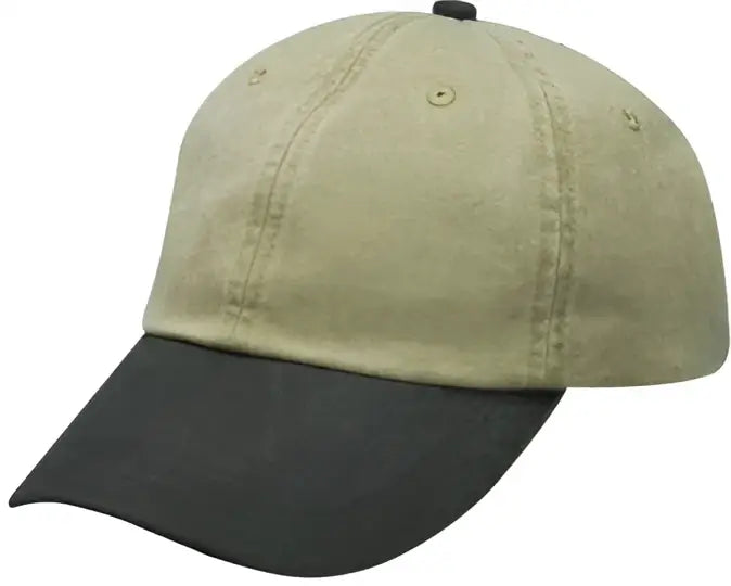 Adams Headwear Lp101 Optimum Pigment-dyed Cap - Khaki Black - one Size Fits Most