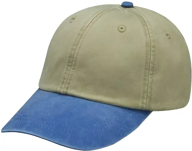 Adams Headwear Lp101 Optimum Pigment-dyed Cap - Khaki Forest - one Size Fits Most