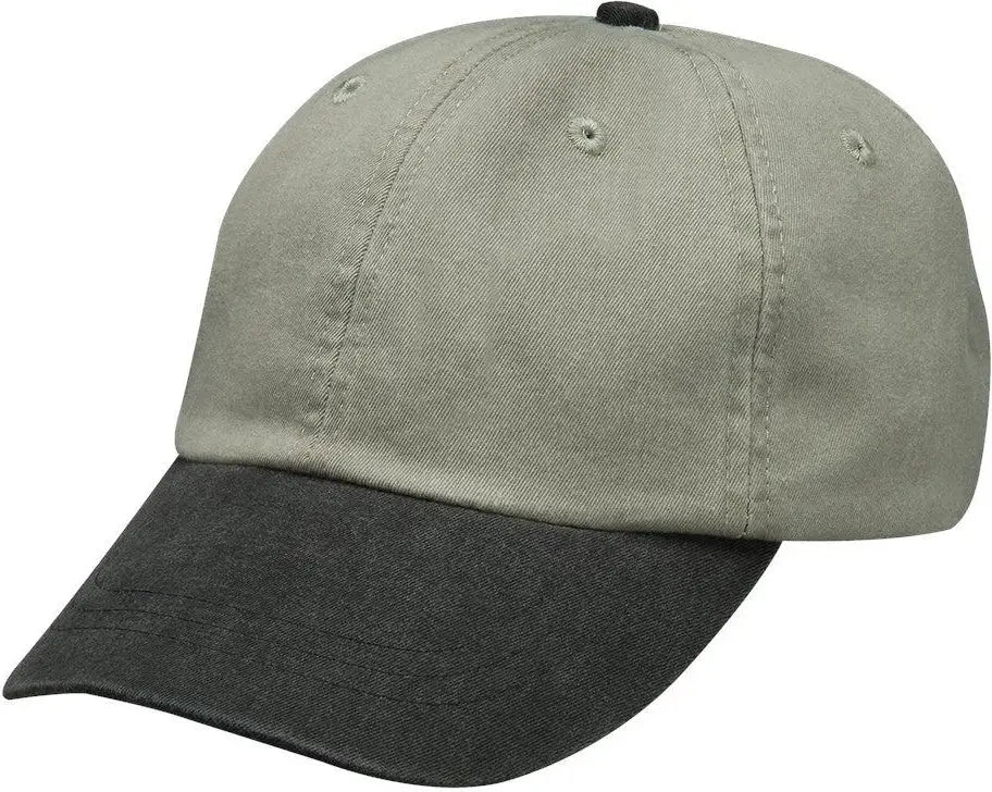 Adams Headwear Lp101 Optimum Pigment-dyed Cap - Stone Black - one Size Fits Most
