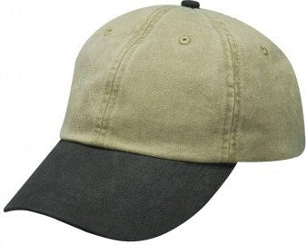 Adams Headwear LP101 Optimum Pigment-Dyed Cap - Khaki  Black