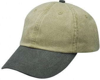 Adams Headwear LP101 Optimum Pigment-Dyed Cap - Khaki  Charcoal