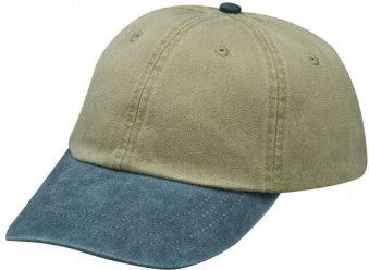 Adams Headwear LP101 Optimum Pigment-Dyed Cap - Khaki  Midnight Blue
