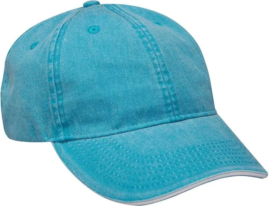 Adams Headwear Lp107 Icon Sandwich Cap - Caribbean Blue White - Carib Blu / one Size Fits Most