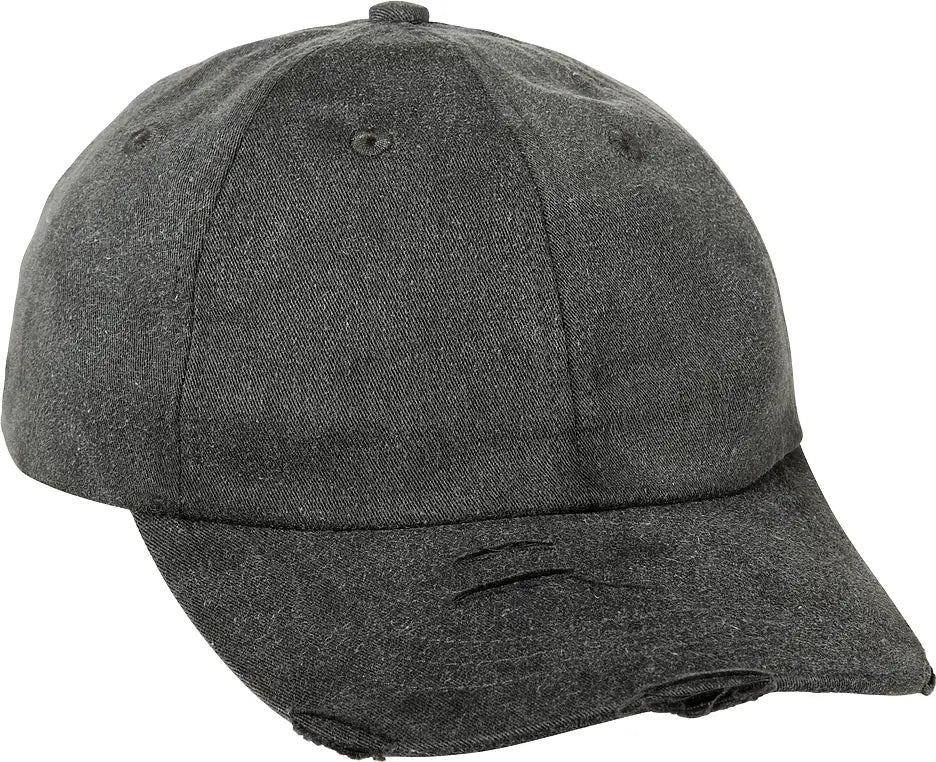 Adams Headwear Lp108 Classic Pigment Distressed Cap - Black - Black / one Size Fits Most