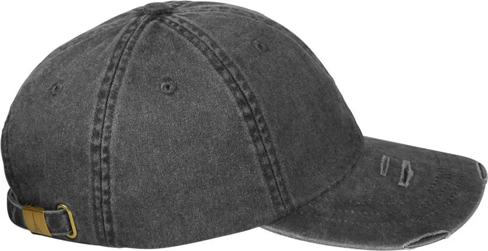 Adams Headwear Lp108 Classic Pigment Distressed Cap - Black - Black / one Size Fits Most