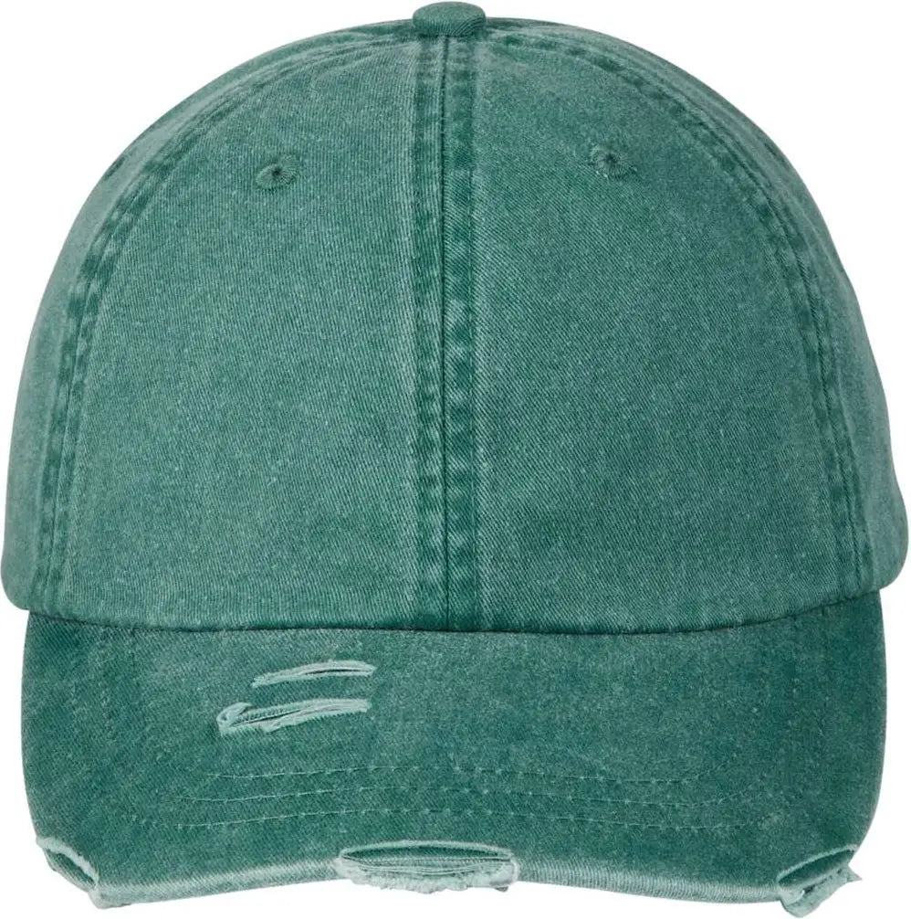 Adams Headwear Lp108 Classic Pigment Distressed Cap - Forest - Forest Green / one Size Fits Most