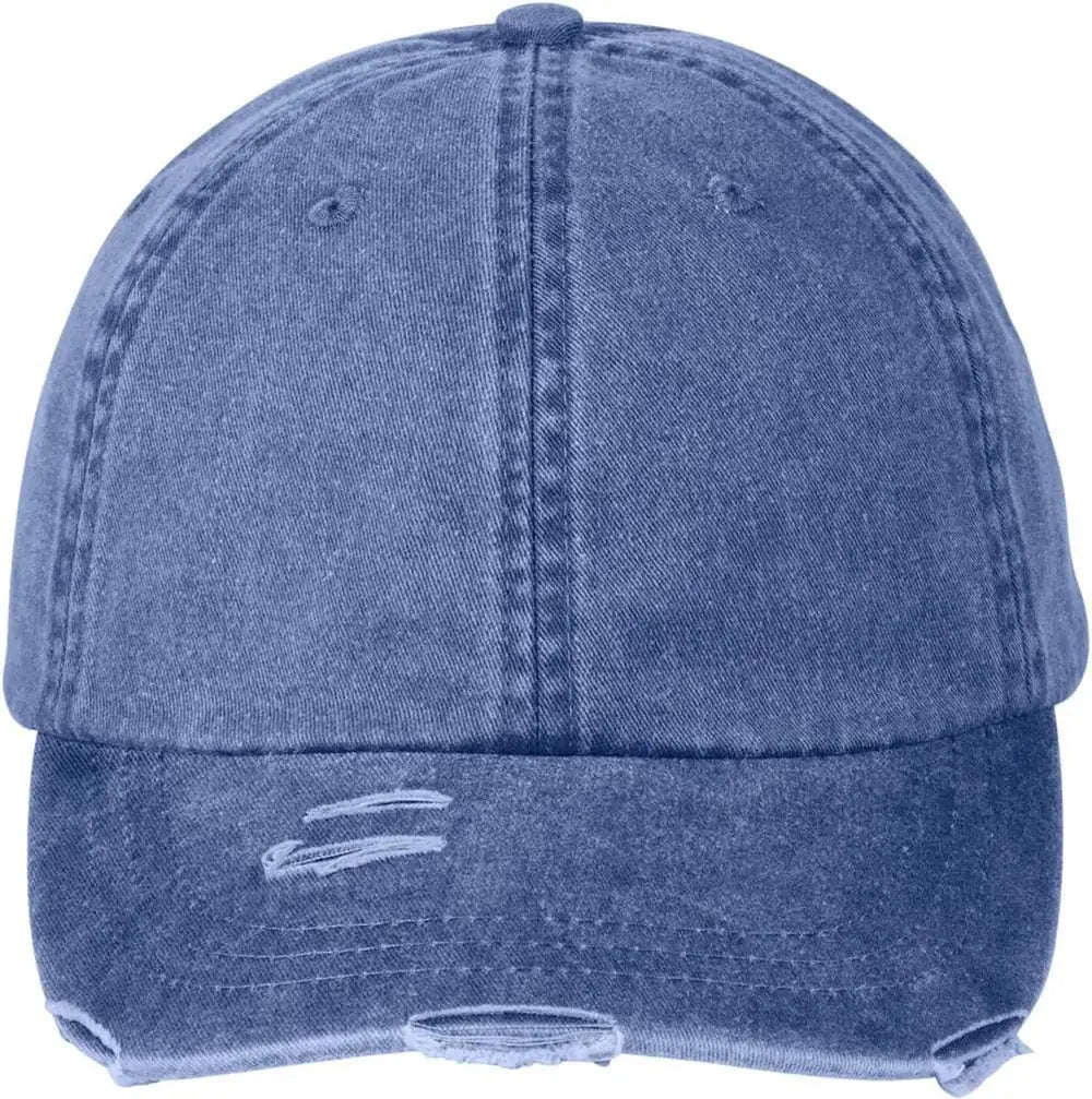 Adams Headwear Lp108 Classic Pigment Distressed Cap - Royal - Royal / one Size Fits Most