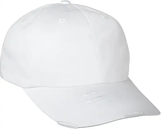 Adams Headwear Lp108 Classic Pigment Distressed Cap - White - White / one Size Fits Most