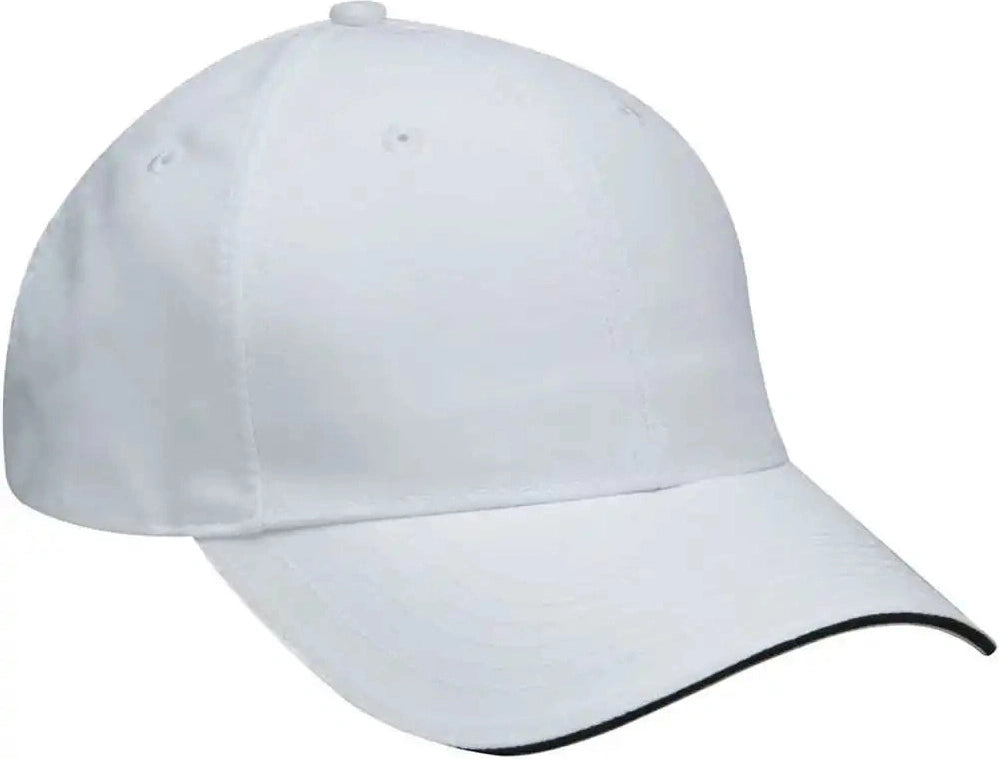 Adams Headwear Pe102 Performer Cap - White Black - White/ / Osfa
