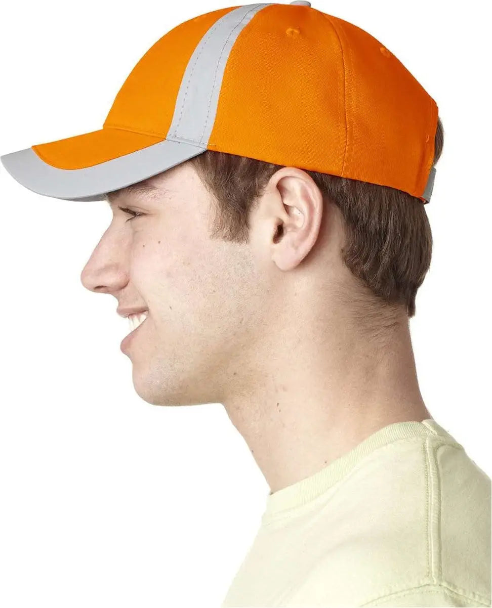 Adams Headwear Rf102 Reflector High-visibility Constructed Cap - Orange - one Size Fits Most