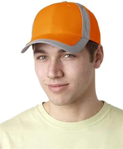 Adams Headwear Rf102 Reflector High-visibility Constructed Cap - Orange - one Size Fits Most