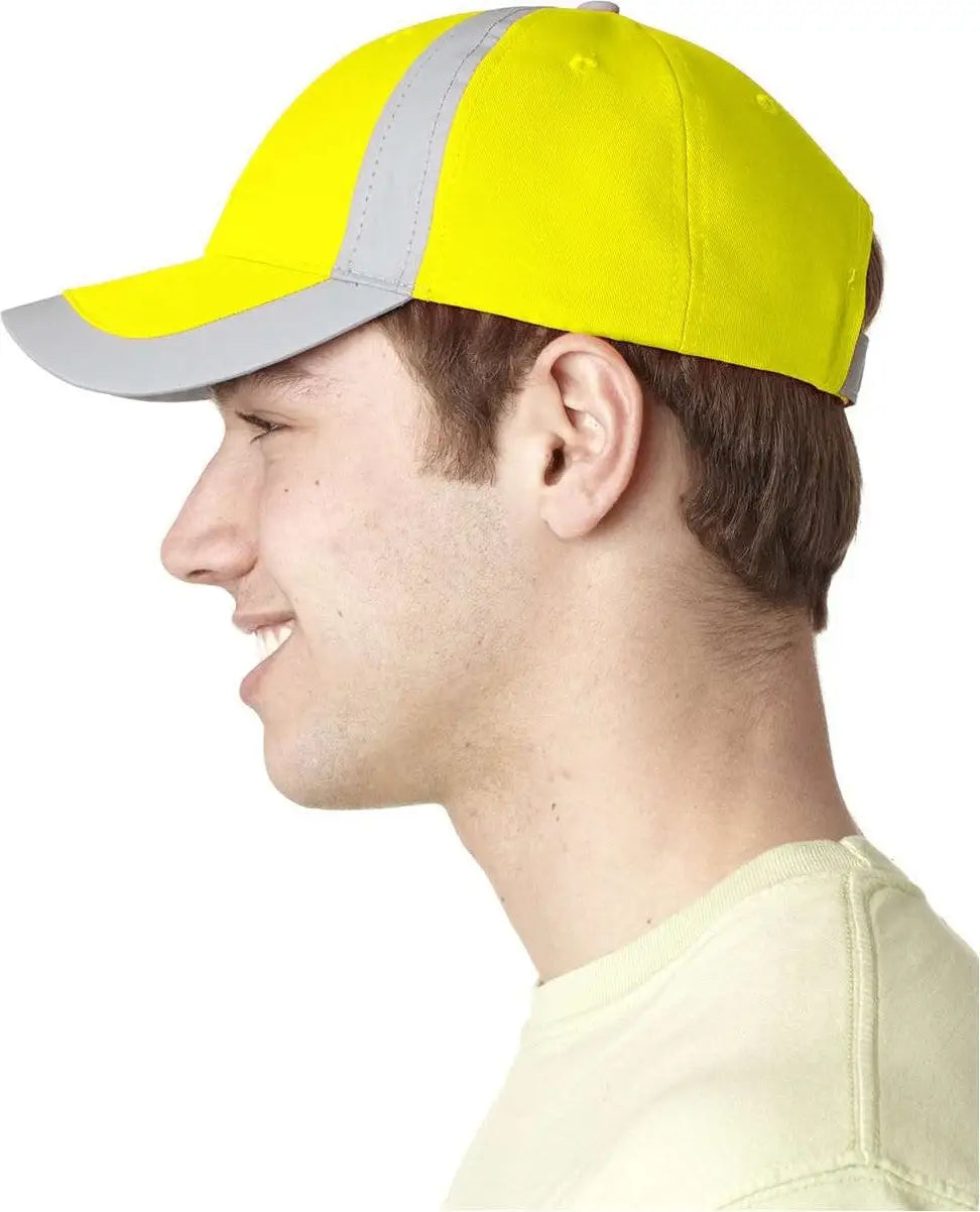 Adams Headwear Rf102 Reflector High-visibility Constructed Cap - Yellow - one Size Fits Most