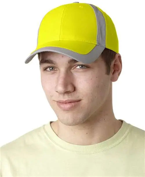 Adams Headwear Rf102 Reflector High-visibility Constructed Cap - Yellow - one Size Fits Most