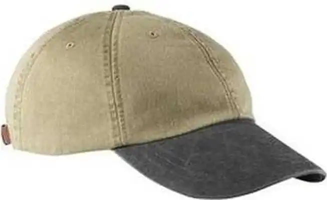 Adams Lp101 Optimum Pigment Dyed-cap - Khaki Black - one Size Fits Most