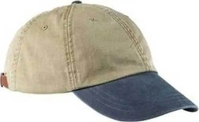 Adams Lp101 Optimum Pigment Dyed-cap - Khaki Navy - one Size Fits Most