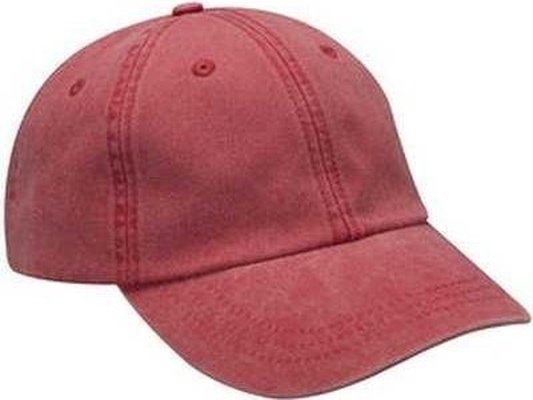 Adams Lp101 Optimum Pigment Dyed-cap - Red - one Size Fits Most