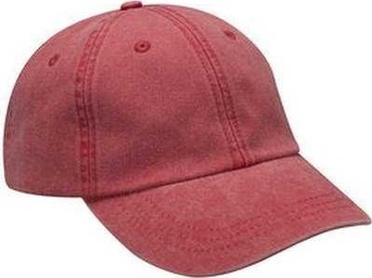 Adams Lp101 Optimum Pigment Dyed-cap - Red - one Size Fits Most
