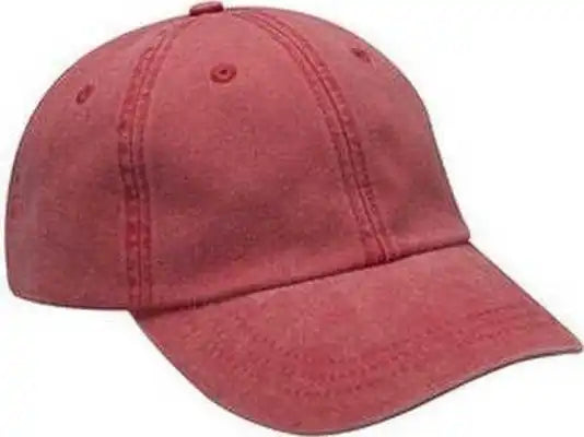 Adams Lp101 Optimum Pigment Dyed-cap - Red - one Size Fits Most