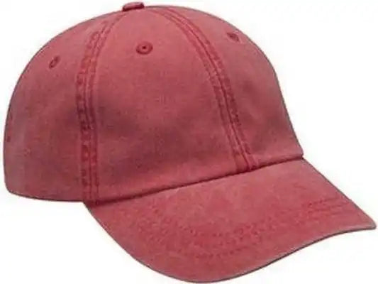 Adams Lp101 Optimum Pigment Dyed-cap - Red - one Size Fits Most