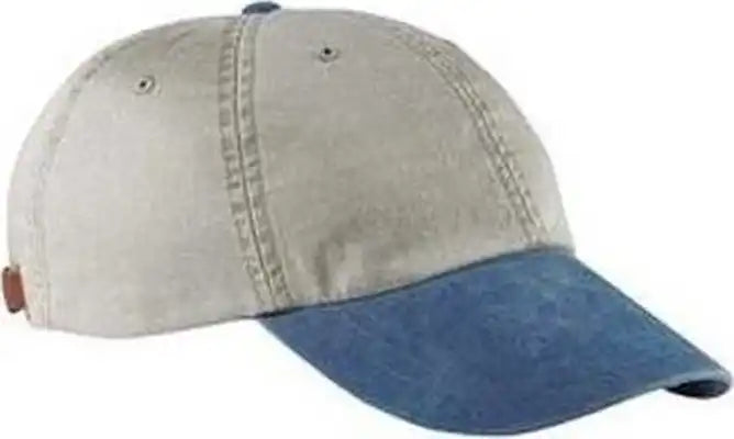 Adams Lp101 Optimum Pigment Dyed-cap - Stone Royal - Light Gray / one Size Fits Most