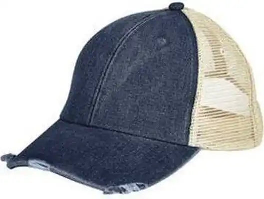 Adams Ol102 Distressed Ollie Cap - Dark Denim Tan - Navy / one Size Fits Most