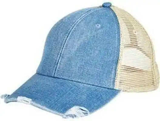 Adams Ol102 Distressed Ollie Cap - Light Denim Tan - Navy / one Size Fits Most