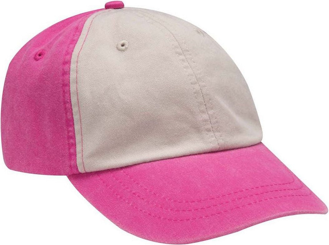 Adams Headwear LP106 Spinnaker Cap - Neon Pink  Ivory