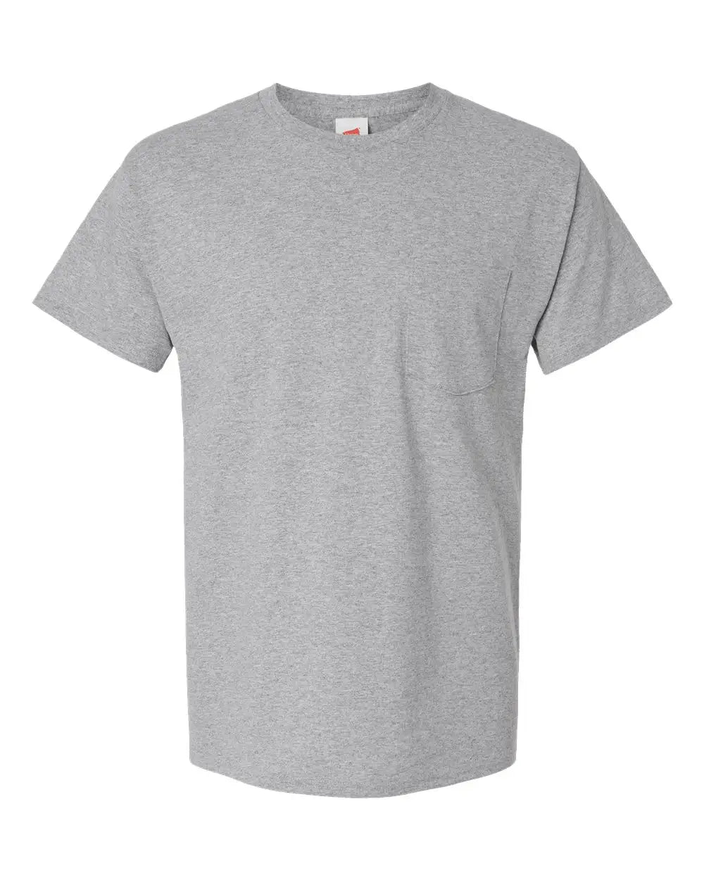 Hanes 5290p Essential-t Pocket T-shirt - Light Steel - Gray / s