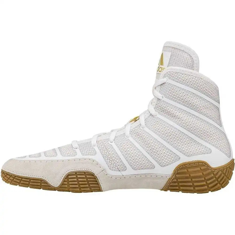 Adidas 223 Adizero Varner Wrestling Shoes - White Vegas Gum