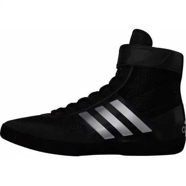 Adidas 224 Combat Speed 5 Wrestling Shoes - Black Silver
