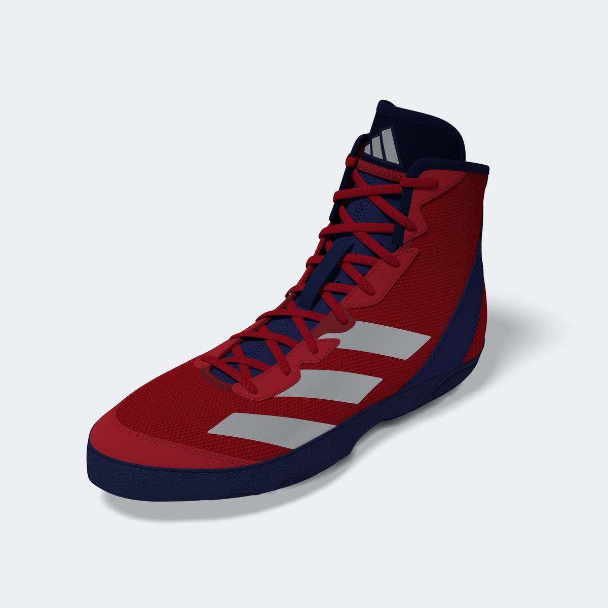 Adidas 233 Adizero Wrestling Shoes - Red Silver Navy