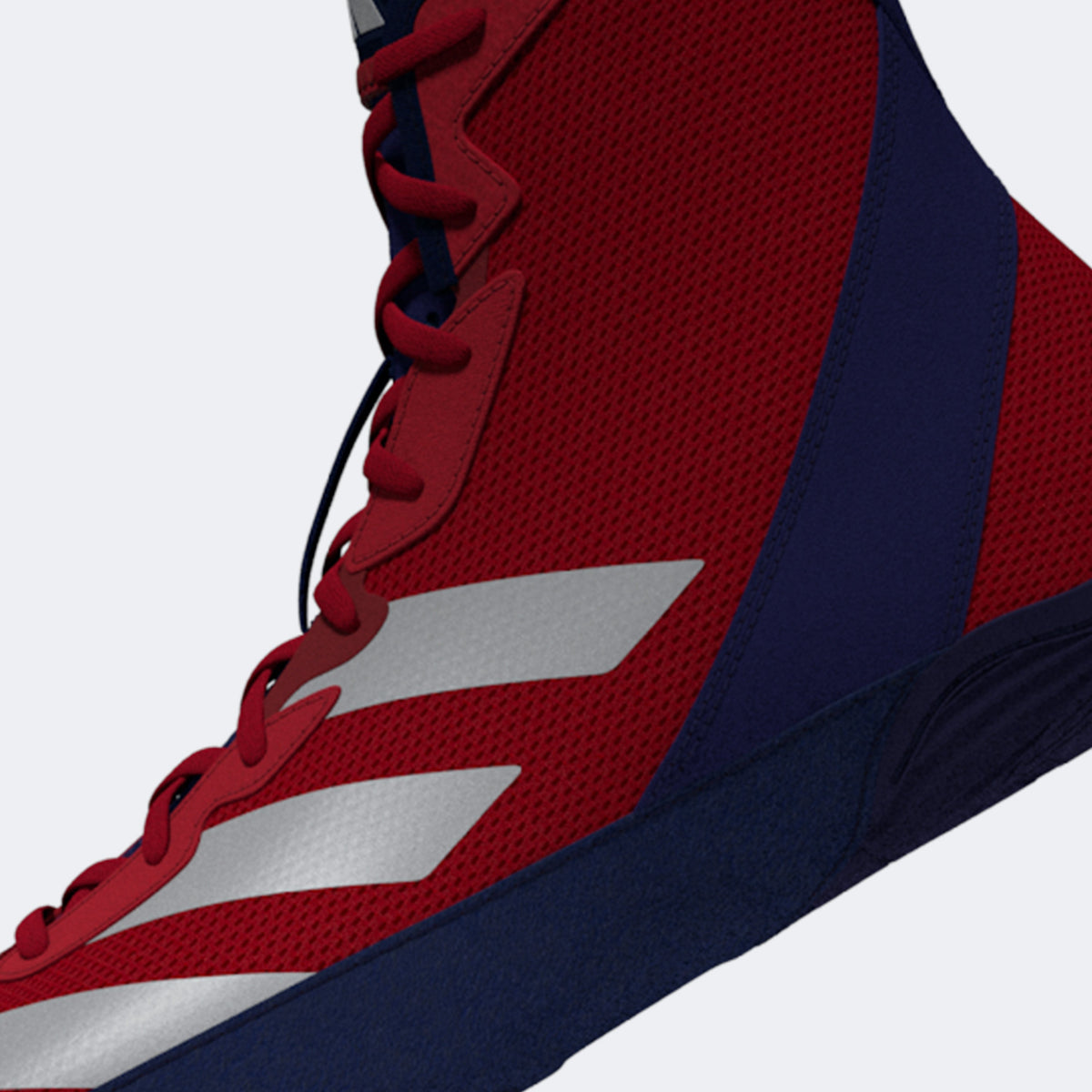 Adidas 233 Adizero Wrestling Shoes - Red Silver Navy
