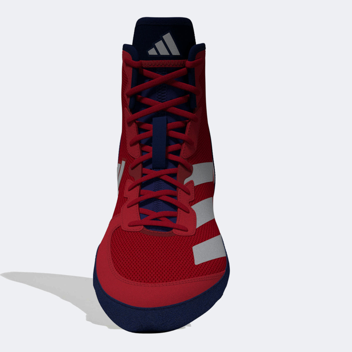 Adidas 233 Adizero Wrestling Shoes - Red Silver Navy