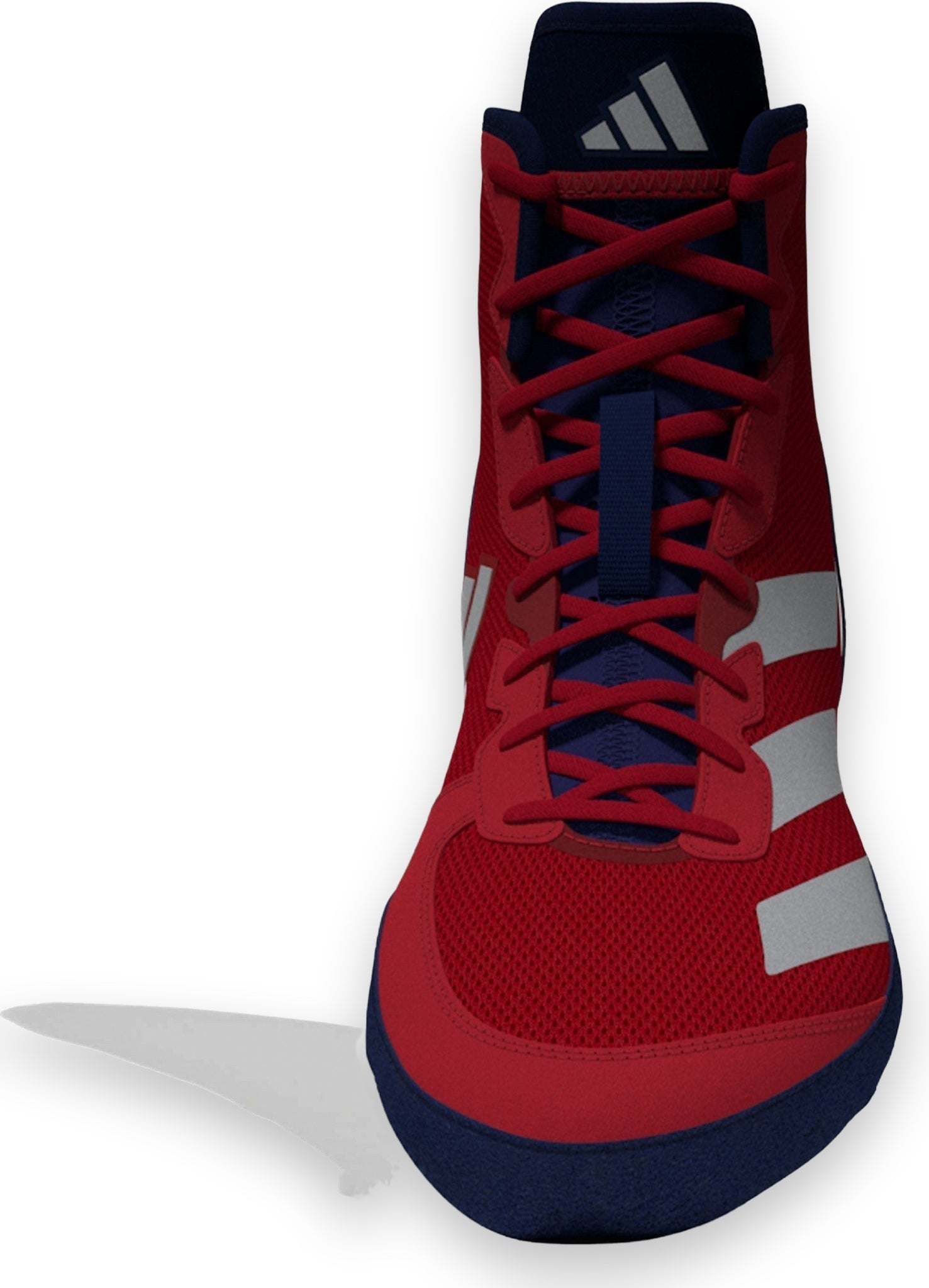 Adidas 233 Adizero Wrestling Shoes - Red Silver Navy