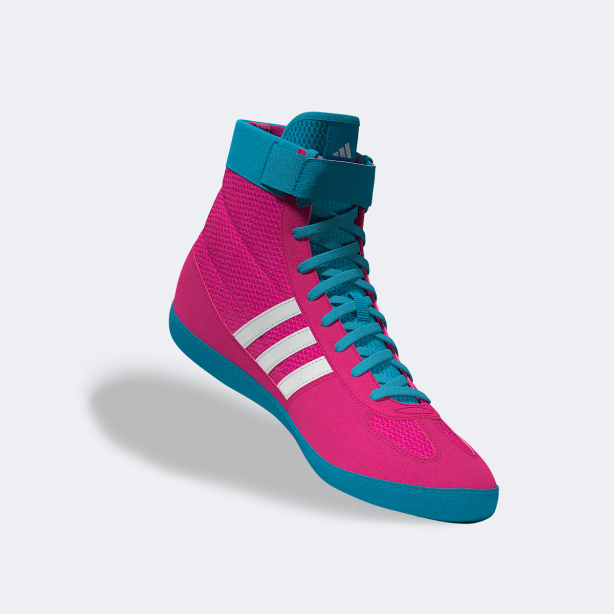 Adidas 234 Combat Speed 4 Wrestling Shoes - Pink White Cyan