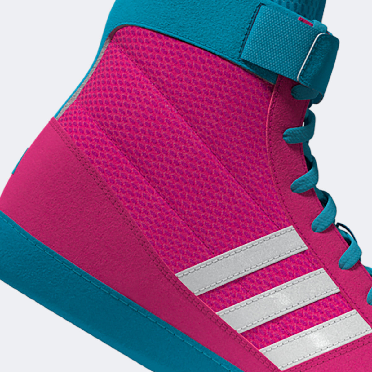 Adidas 234 Combat Speed 4 Wrestling Shoes - Pink White Cyan