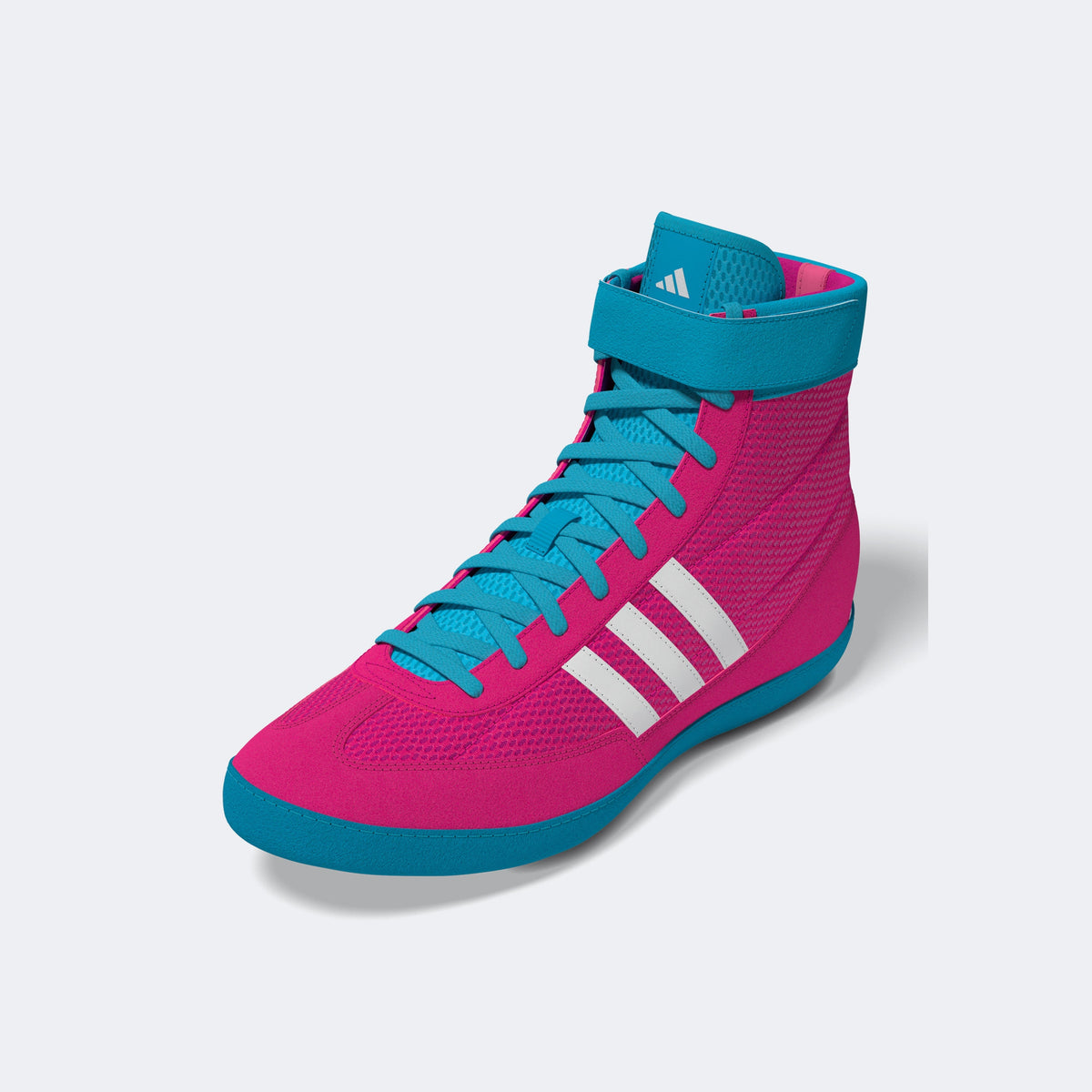 Adidas 234 Combat Speed 4 Wrestling Shoes - Pink White Cyan