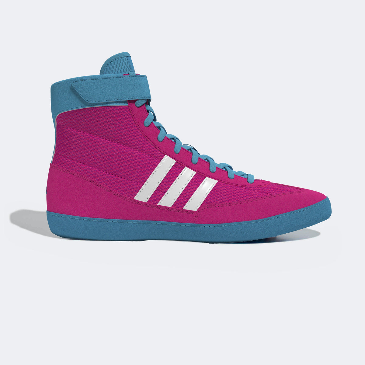Adidas 234 Combat Speed 4 Wrestling Shoes - Pink White Cyan