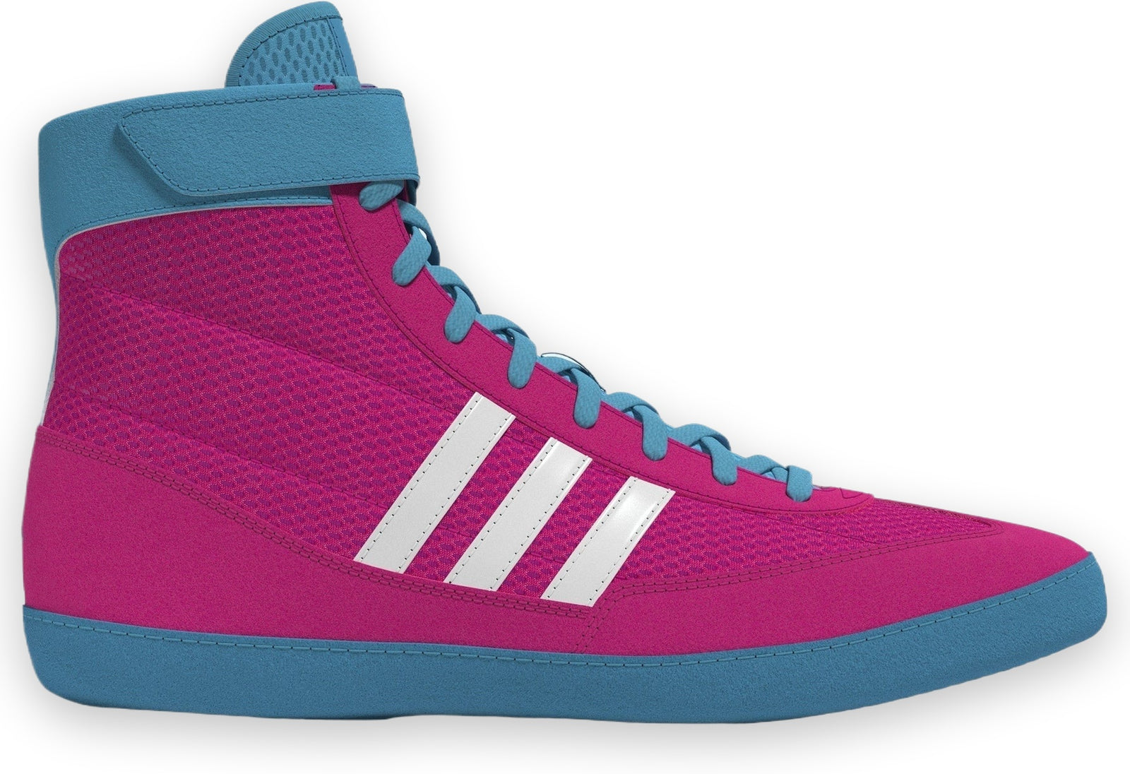 Adidas 234 Combat Speed 4 Wrestling Shoes - Pink White Cyan