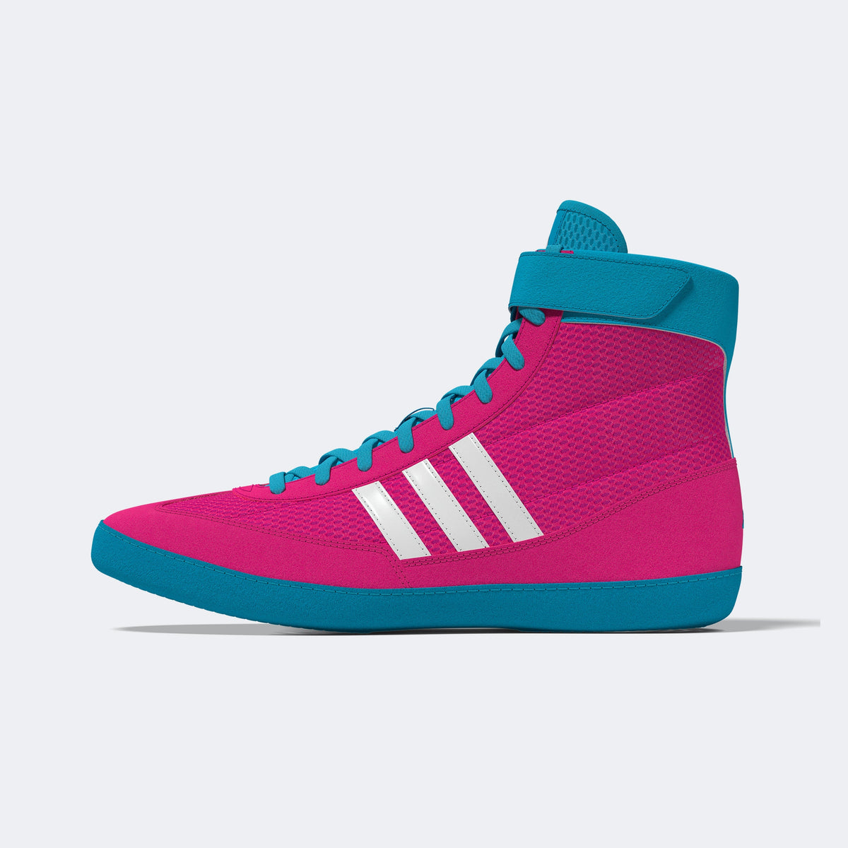 Adidas 234 Combat Speed 4 Wrestling Shoes - Pink White Cyan
