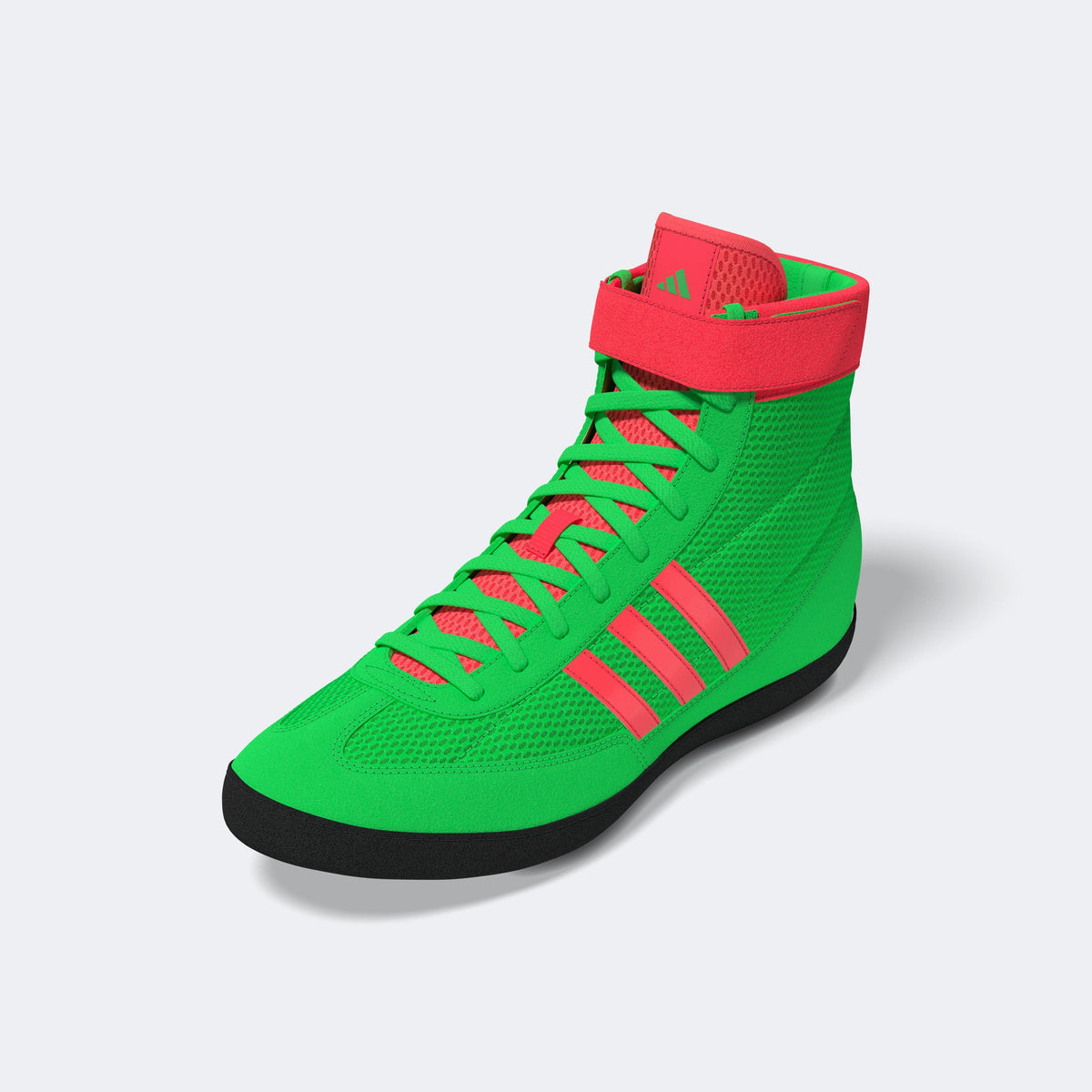 Adidas 234 Combat Speed 4 Wrestling Shoes - Screaming Green Pink Black