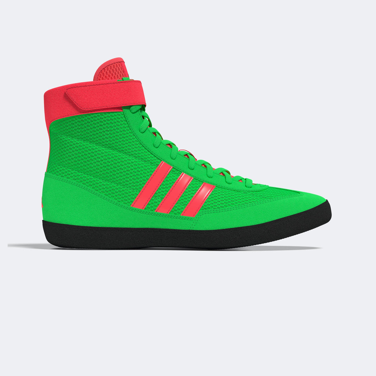 Adidas 234 Combat Speed 4 Wrestling Shoes - Screaming Green Pink Black