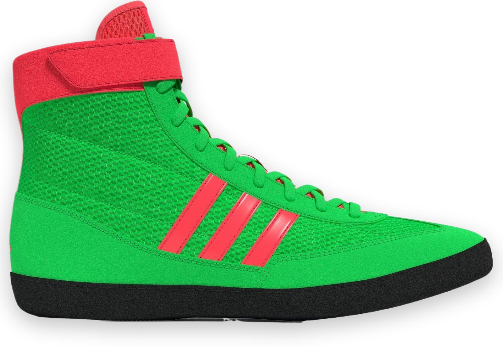 Adidas 234 Combat Speed 4 Wrestling Shoes - Screaming Green Pink Black